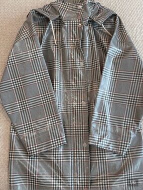 Zara Woman Plaid Outerwear Jacket in Black, White & Red